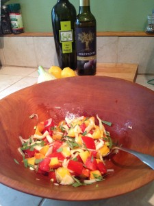 Summery Tomato-Peach Salad