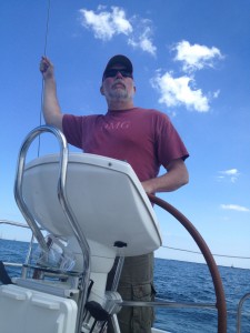 Captain Victor at the helm